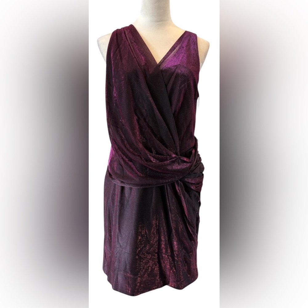 NWT Aqua Fuchsia/Black Sleeveless Dress